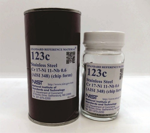 SRM 123c 不銹鋼，Cr-Ni-Nb(AISI 348)標(biāo)準品