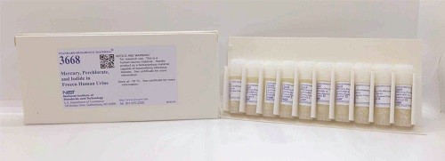 SRM 3668  冷凍人尿中的汞、高氯酸鹽和碘化物標準品