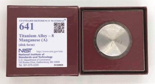 SRM 641  光譜鈦鈦基標準鈦合金，8 Mn(A)標準品